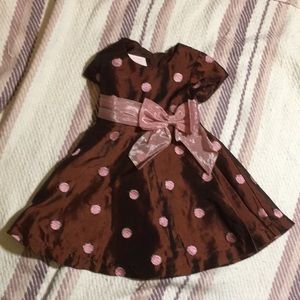 Brown and Pink Formal Girls Dress